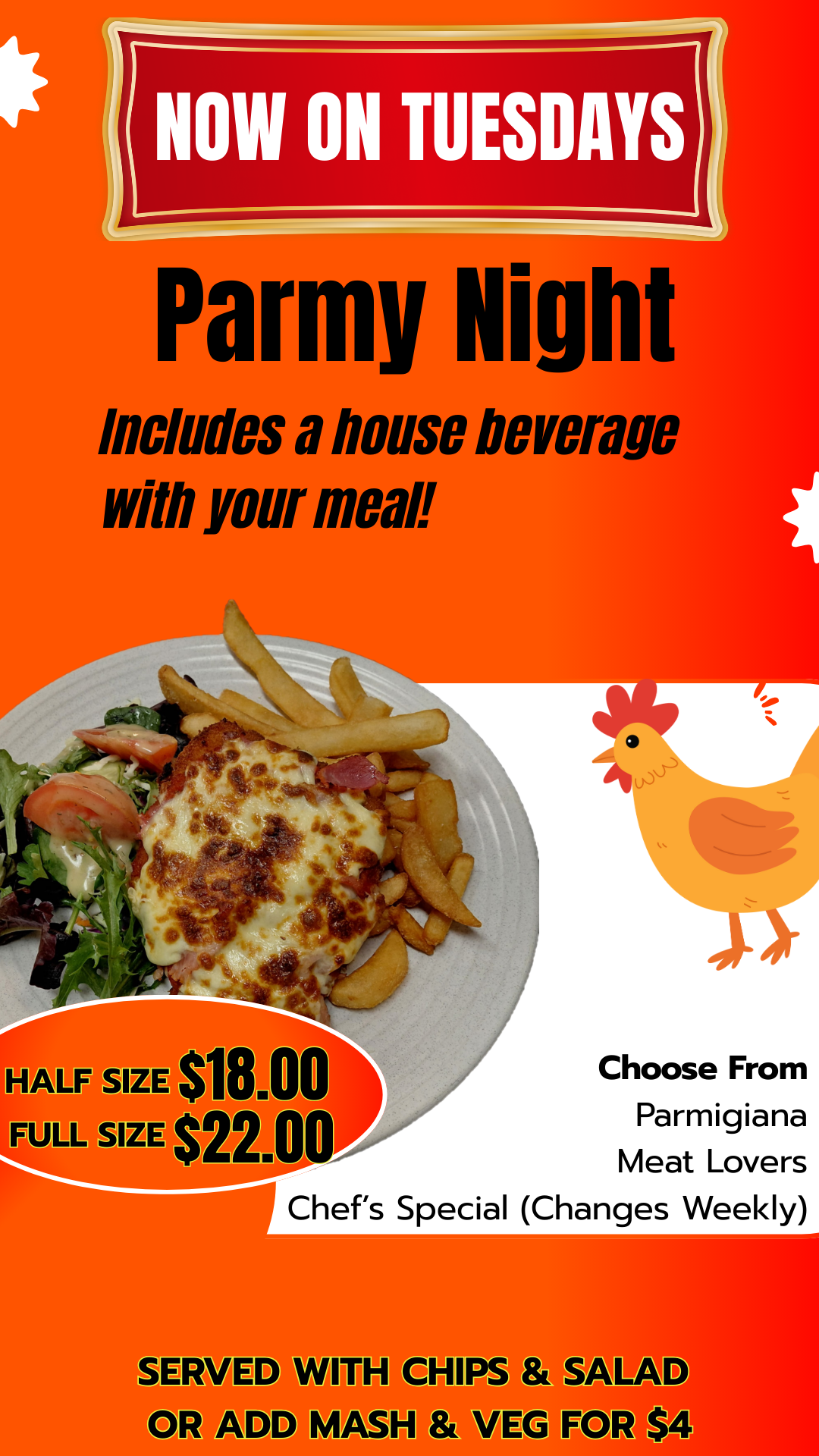 Tuesday Night Parmy Night (Your Story) Tuesday Night Parmy Night (Your Story)